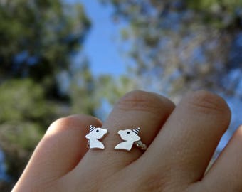 Silver unicorn ring, Sterling silver ring, Unicorn ring, Fantasy ring Adjustable ring for women Silver ring women Unicorn gift Unicorn jewel