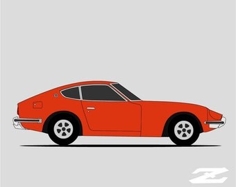 Datsun Nissan 240 260 280 Z Car //S30 // Datsun Poster // Datsun Print