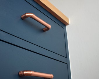 Modern Proper Copper Pull. Contemporary Drawer Handle. Drawer Pull. Cabinet Hardware. Modern Kitchen Cabinet Pull. Kitchen Door Handle.