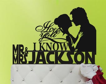 star wars Cake Topper - Cake Topper I love you I know - star wars Wedding - Wedding Cake Topper star wars M1-01-026