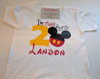 Im Twodles birthday shirt, twodles birthday shirt, Boy mickey twodles shirt, Mickey birthday shirt,