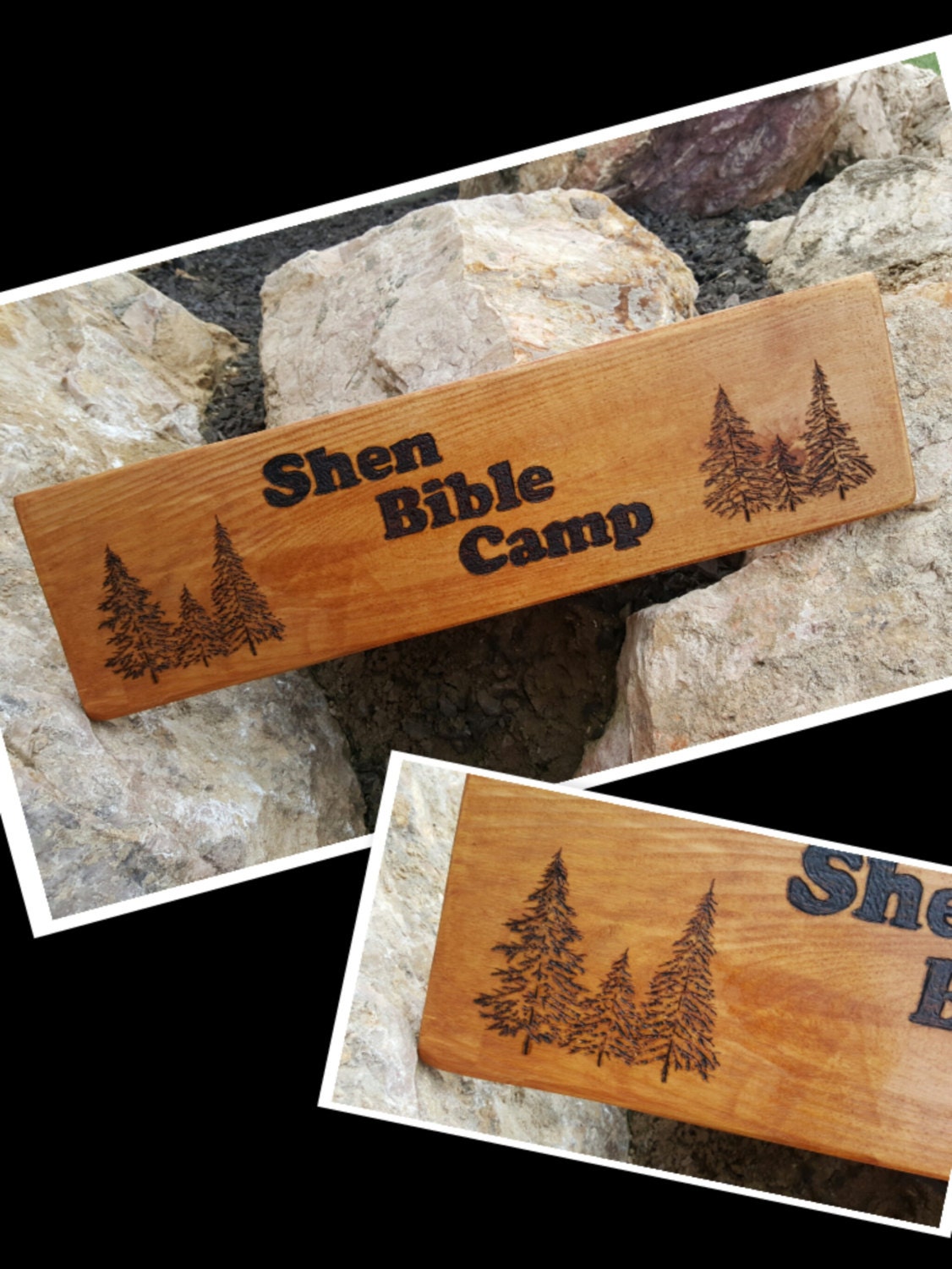 Rustic Wood Burned Sign Rustic sign Wooden sign Burned wood