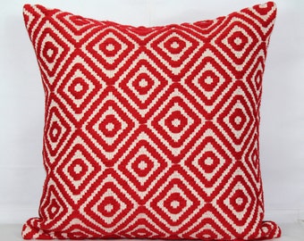 Red throw pillow covers 24x24 pillow covers 20x20 pillow covers 18 x 18 cushion cover 26x26 pillow cover decorative valentines gift for her