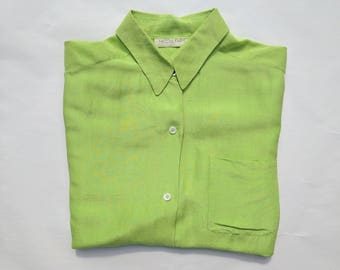 -〔WOMEN'S〕-　 MY_ マイ　　COTTON x SILK TACK BLOUSE