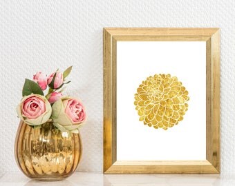 Dahlia print | Etsy