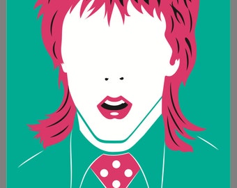 David Bowie Ziggy Stardust Tea Towel