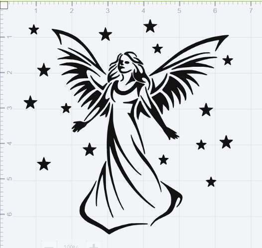 Download Angel Cut File SVG SPD DXF Studio3 Studio 3 Cut File