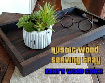 Rustic Wood Serving Tray