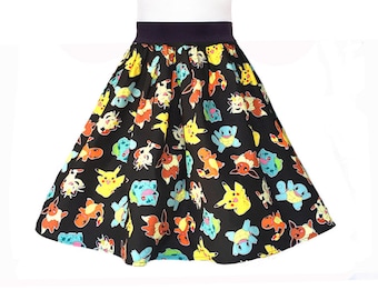 Pokemon Go Skirt, Pikachu Skirt, Pokemon Party Skirt Dress, Pokemon Skirt, Nintendo Pokemon Go Dress