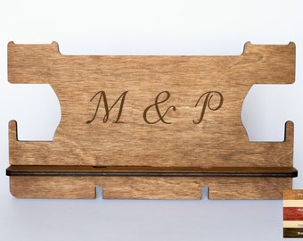Personalized gifts for couple, Anniversary Gift, Wooden phone stand, Phone dock, Docking stating iPhone charging station, Mens birthday gift