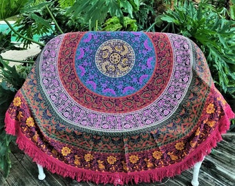 Mandala Round Tapestry, Mandala Roundie, Boho decor, Round Tapestry, Beach blanket, picnic blanket, boho party decor, bohemian tablecloth