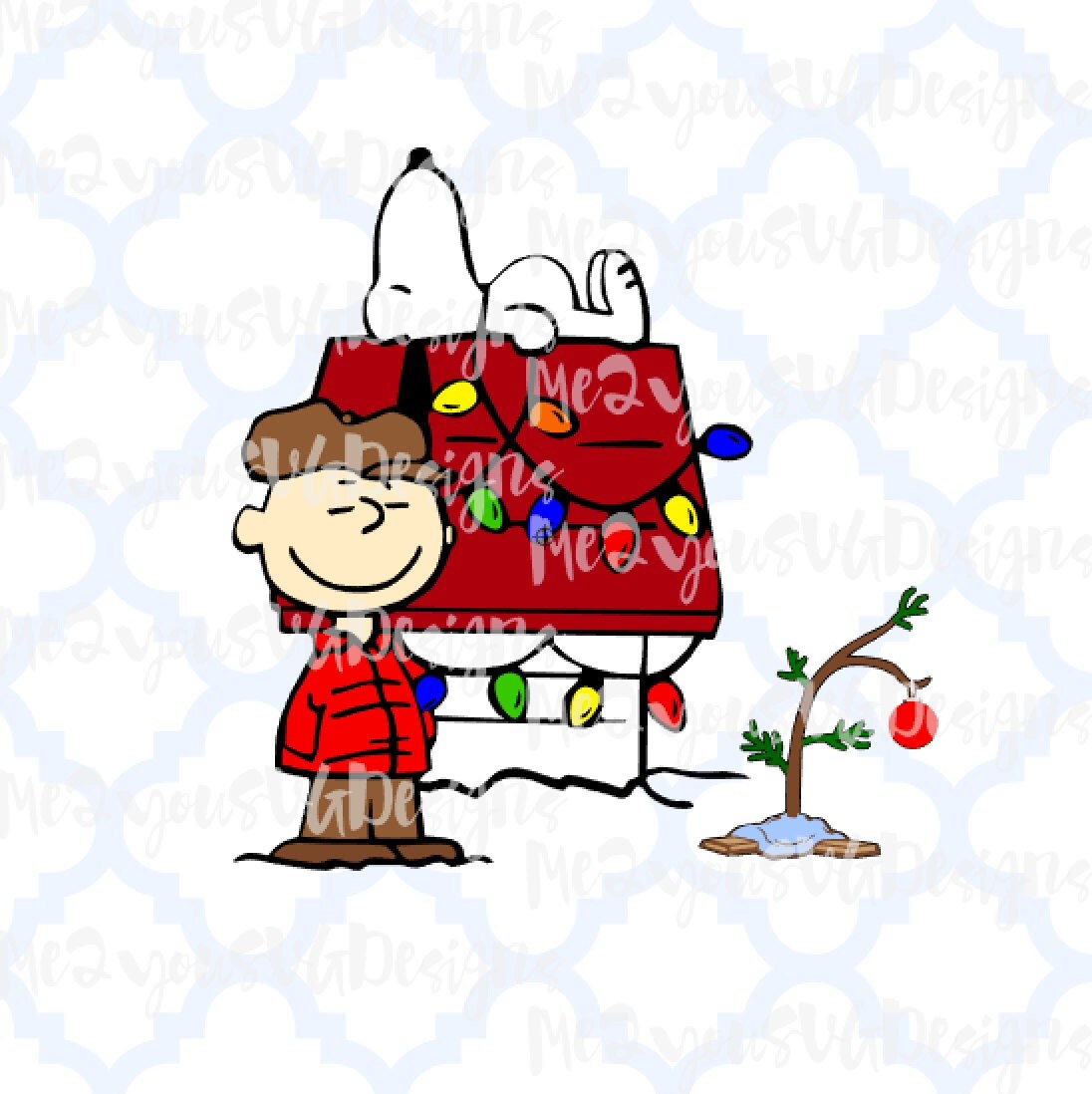 Charlie Brown and Snoopy Christmas SVGEPSPNGStudio