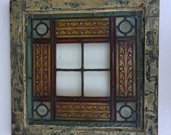 Stain Glass Window Antique Salvage