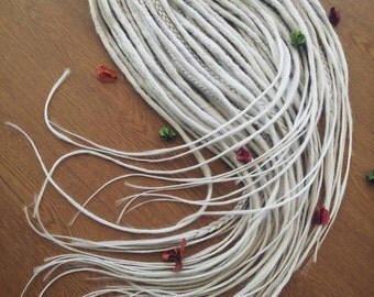 Silver gray double ended synthetic dreads FULL SET, blonde dreads, ash blonde, full set of dreads, dreadlocks