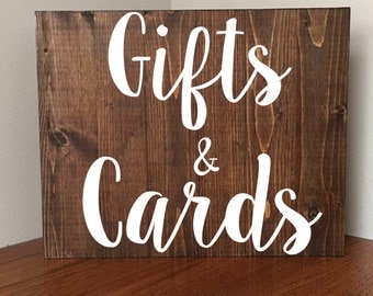 Gifts and Cards Sign//Rustic Gifts and Cards Sign//Wedding Sign//Rustic Wedding//Rustic//Any Size//Any Occasion