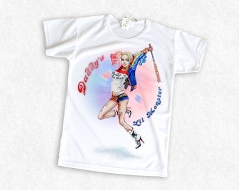 Harley Quinn Jump / Suicide Squad 2016 / "Daddy's Lil Monster" Girl's T-Shirt