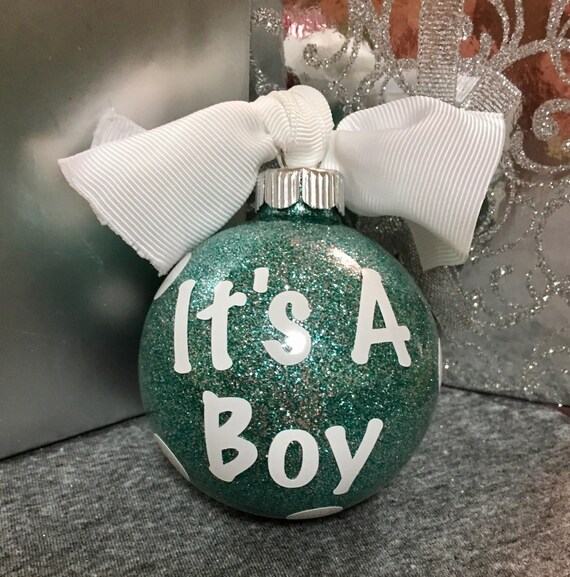 glass ornament it s a boy gender reveal christmas glass ornament it s a boy gender reveal christmas