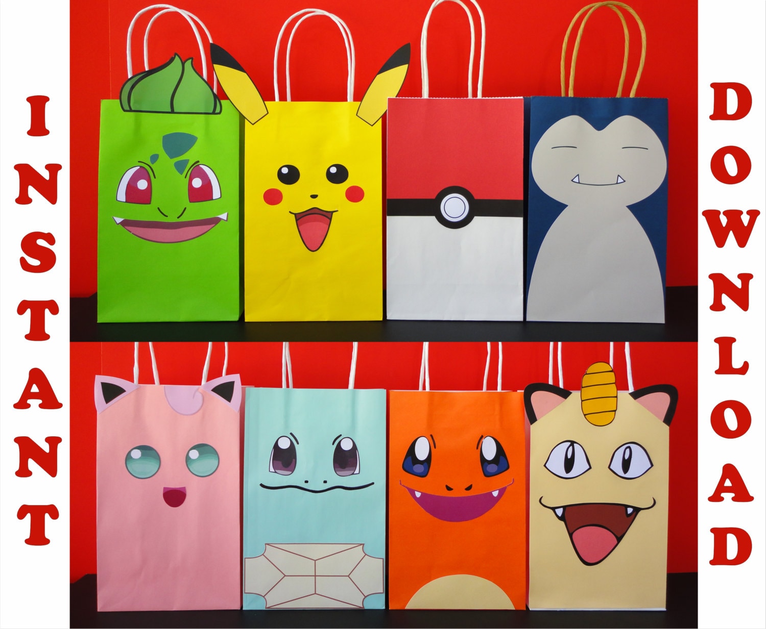 Pokemon Favor Bags/ Diy Pokemon Birthday By Creativepartystudio