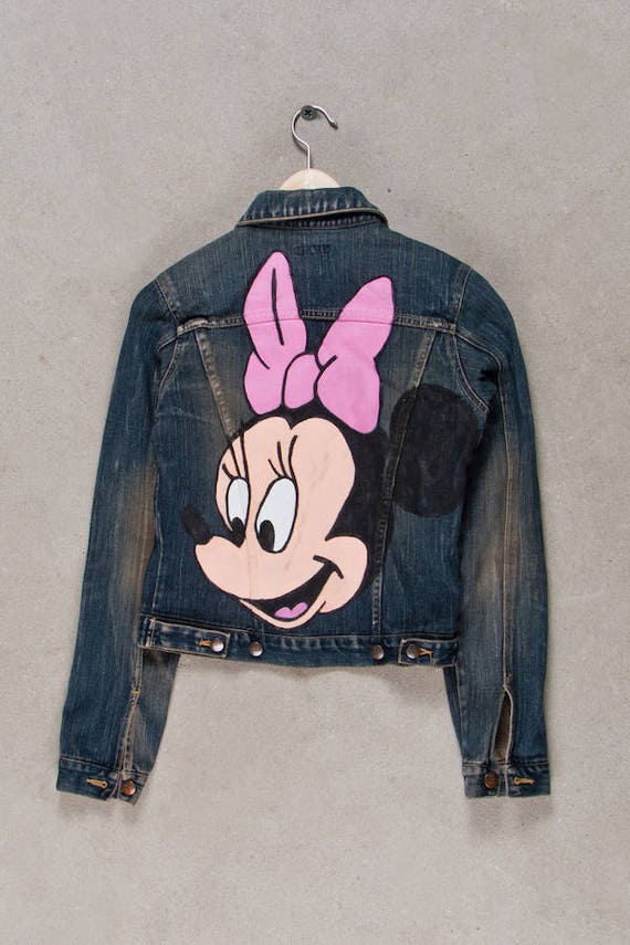 Denim Jacket Minnie Mouse Jeans Vintage Hand Painted Deklekt