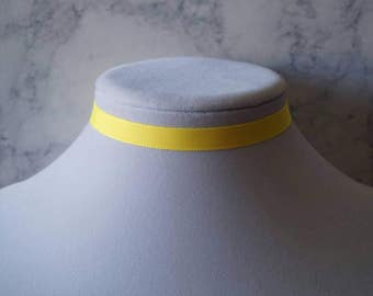 Bright Yellow Choker Necklace