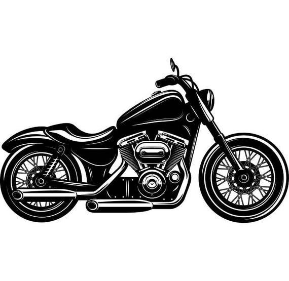 Download Motorcycle 6 Chopper Outlaw Bike Biker Repair Shop Logo .SVG