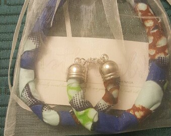The Adeze Rope Choker Ankara african Fabric jewelry necklace