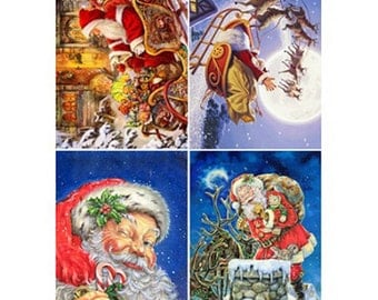 Christmas paper, Decoupage paper, vintage cards, children