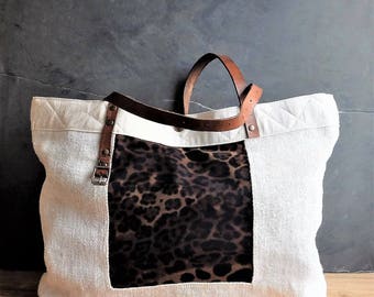 Upcycled and handmade hemp bag