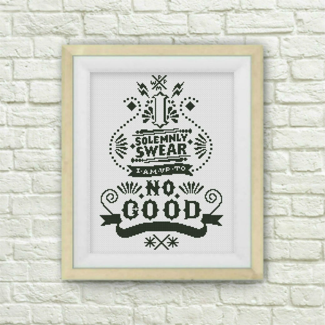 BOGO FREE Harry Potter I Solemnly Swear Cross Stitch Pattern