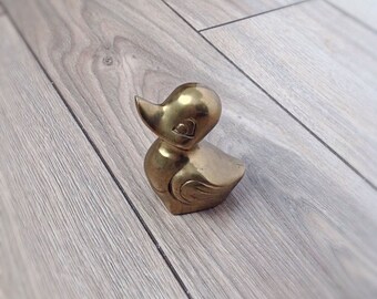 Vintage brass duck