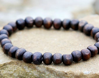 men bracelet beaded bracelet Wood bead bracelet Wooden bracelet Wood Bracelet wooden jewelry boho bracelet tribal jewelry tribal bracele