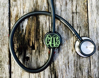 Stethoscope Monogram Clip; Stethoscope Accessories; Nurse Monogram Clip; Nurse Accessories; Nurse Gift; Cute Nurse Gift; Nursing Graduate