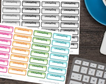 Counseling Stickers, Planner Stickers, Social Worker Stickers, Mental Health Stickers, Appointment Stickers, Counselor, Psychiatrist