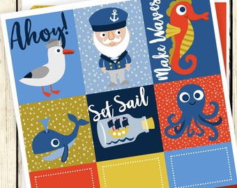 printable sticker kit brother sailing Happy  Etsy