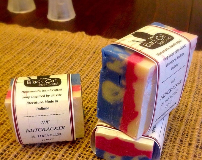 Clearance- The Nutcracker & The Mouse King Christmas Soap Book Soap- Handmade Soap, Natural Soap, Cold Process Soap, Handcrafted