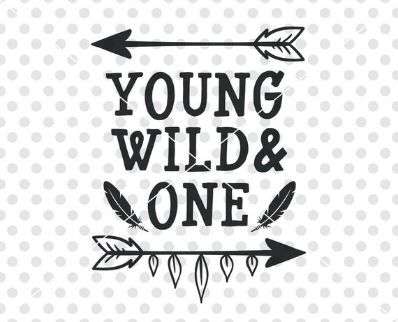 Download Birthday SVG DXF Cut File Young Wild and One Svg Cutting