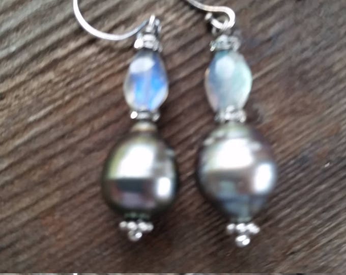 These Tahitian Pearls in These Earrings are a Beautiful Color with a Hint of Green and Have Great Luster.