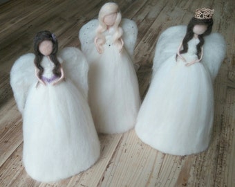 Needle Felt Christmas Tree Topper Angels