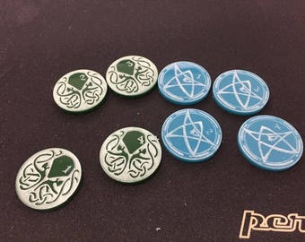 Arkham Horror LCG Action Marker, Arkham Horror Token, Lovecraft, Cthulhu, Elder Zeichen, unheimlichen Horror, Brettspiel, Tableto, benutzerdefinierte Token.