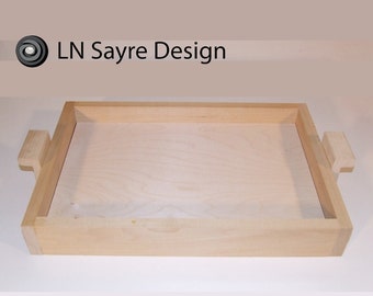 Unfinished Wooden Tray 2.5"x 13" x 19"