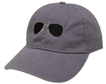 Capsule Design Sunglasses Cotton Baseball Dad Cap Dark Grey