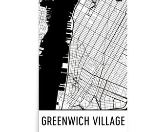 Greenwich Village Map, Greenwich Art, Greenwich Print, Greenwich NY Art Poster, Greenwich Wall Art, Map of Greenwich, Greenwich Gift, Map