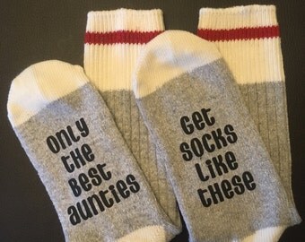 If you can read this socks, Funny socks, Socks with writing, Only The Best Aunties Get Socks Like These, Auntie Socks, Aunty Socks Sister So