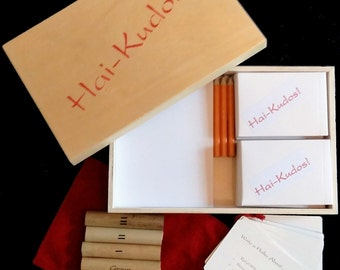 Hai-Kudos! The handmade, wood board game for Haiku lovers: let your inner poet out to play!
