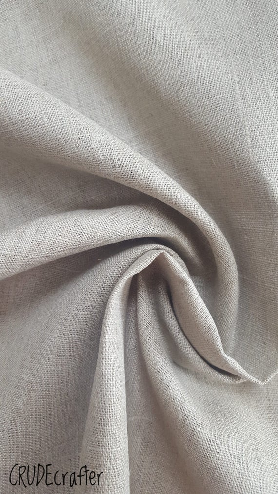 Natural raw LINEN medium 240g/m2 unbleached undyed. Crafts