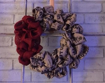 Farmhouse Autumn Burlap Wreath - Farmhouse Decor - French Provincial Style - French Country Decor - Farmhouse Style - Fixer Upper