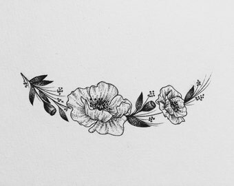 Poppy tattoo | Etsy
