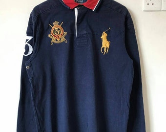 Vintage Polo Ralph Lauren Rugby Shirt Rare size LL