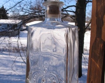Vintage 1960s Seagram's Seven Crown Blended Whiskey Bottle