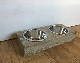 Barnwood Stainless Steel Dog Bowls (3" Tall)